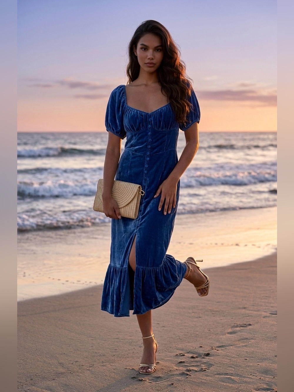 Reformation Leonie Velvet Dress